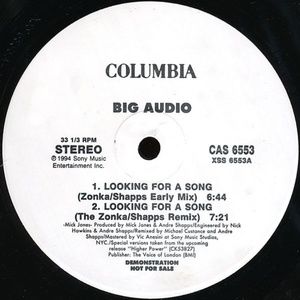 Big Audio Looking For A Song DJ WLB Promo 12" - clash club new wave pop reggae